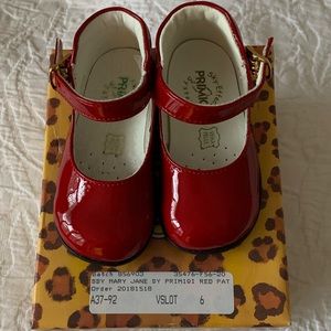 Little Kid/Toddler Primigi Red Patent Mary Jane’s